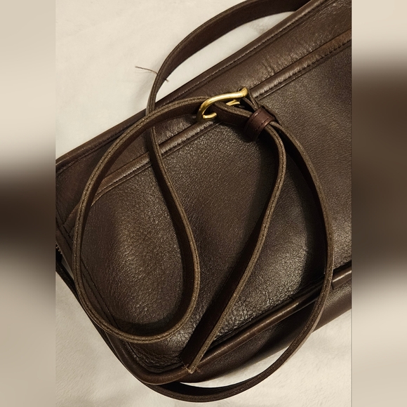 Coach #9974 Multi-zip Legacy Camera Bag Chocolate glove Tanned Leather 1995 - Picture 9 of 10